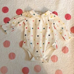GAP Cream Polka Dot Kids Bodysuit